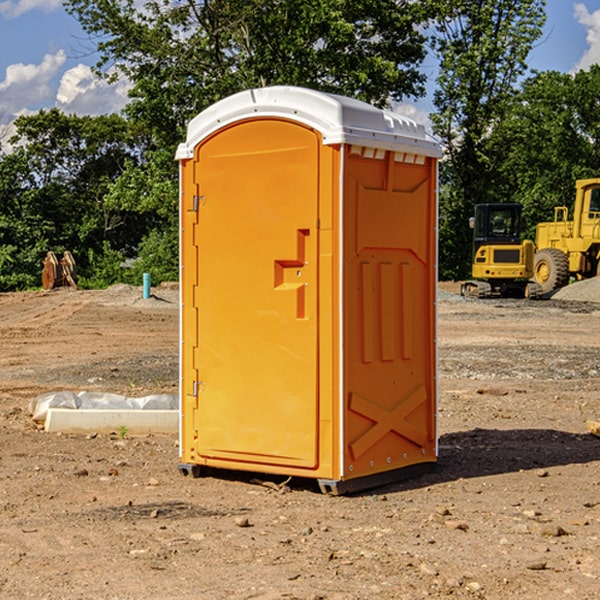 can i customize the exterior of the porta potties with my event logo or branding in Garland